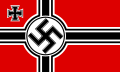 Reichskriegsflagge, bendera perang dari Wehrmacht Jerman dan bendera resmi Kriegsmarine(dilarang di sebagian besar negara Eropa)