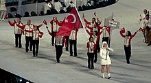 המשלחת הטורקית בטקס הפתיחה של אולימפיאדת ונקובר