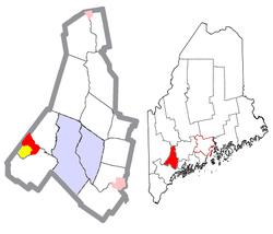 Location of Mechanic Falls, Maine