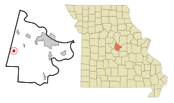 Location of Russellville, Missouri