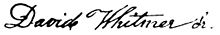 Signature of David Whitmer