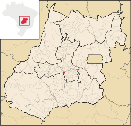 Localização de Santa Bárbara de Goiás em Goiás