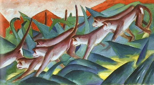 Franz Marc: Opičí římsa, 1911