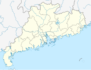 台山核电站在广东的位置