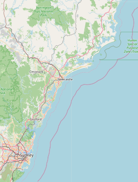 Cardiff is located in the Hunter-Central Coast Region