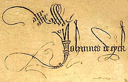 Jan van Eycks signatur
