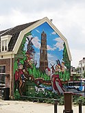 オランダ・ユトレヒトにある壁画の描かれた家