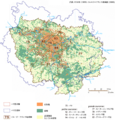 Développement urbain de la région de Paris (légende en japonais)