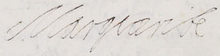 Signature de Marguerite de Lorraine