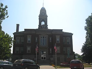 Das Decatur County Courthouse in Leon, seit 1981 im NRHP gelistet[1]