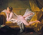 Vilande flicka, sannolikt Marie-Louise O'Murphy, av François Boucher, 1751