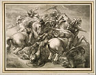 Битва при Ангиари. По утраченному оригиналу Леонардо да Винчи с рисунка П. П. Рубенса. Между 1657 и 1666