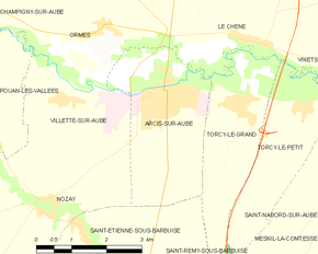 Poziția localității Arcis-sur-Aube