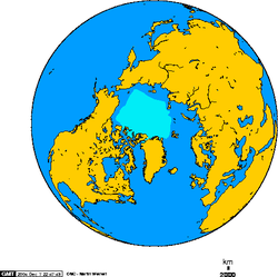 Extensión del hielo marino del Ártico en septiembre de 1978 - 2002.