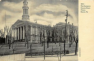 A 1905 illustration of Northampton County Courthouse in Easton