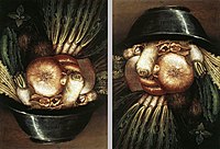 L'ortolano di Arcimboldo (dritto e rovescio)