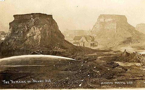 Denny Regrade No. 1 in progress, circa 1910