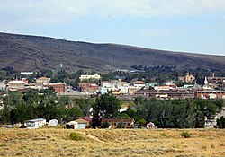 Downtown Rawlins, looking north from I-80