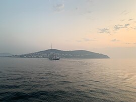 Distant view of Kınalıada from north–northwest