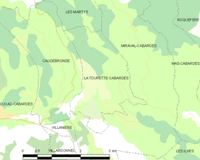 Poziția localității La Tourette-Cabardès