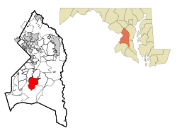 Location of Clinton, Maryland