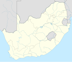 Ligging van Tafelberg op 'n kaart (Suid-Afrika)