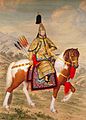 Portret konny cesarza Qianlonga, G. Castiglione. Muzeum Pałacowe