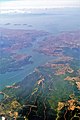 Aerial view of the Bosphorus, southern end and Istanbul in the background