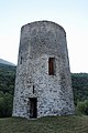 Vestige of the restored round tower.