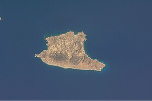 Imej satelit pulau Gavdos