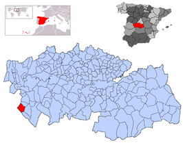 Kaart van Mohedas de la Jara