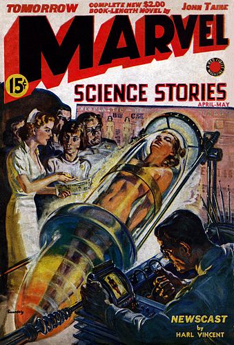 Обложка научно-фантастического журнала Marvel Science Stories[англ.] за апрель-май 1939 года