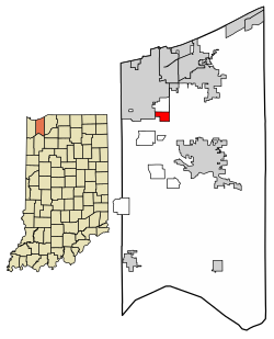 Location of South Haven in Porter County, Indiana.