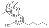 Hemijska struktura kanabinoida tipa CBL.