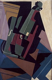 Painting of Violin in cubist style by Juan Gris.