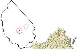 Location in Madison County and the state of Virginia.