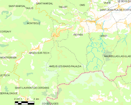 Amélie-les-Bains-Palalda - Localizazion