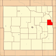 Map highlighting Spring Creek Township, Custer County, Nebraska.svg