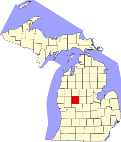 Vị trí quận Mecosta trong tiểu bang Michigan ở Hoa Kỷ