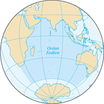Localisation de l'océan Indien