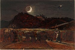 Kornfeld im Mondenschein de Samuel Palmer