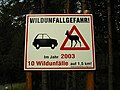 Warnung vor Wildunfällen an der L 1107 (2005)