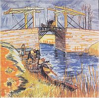 Langlois Bridge at Arles, watercolor, 1888, Private collection (F1480)