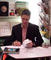 Alison Bechdel at a London signing for Fun Home in 2006