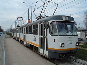 Tramvai T4R în București, pe linia 8.