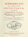 Titelblatt der Introductio in analysin infinitorum von 1748