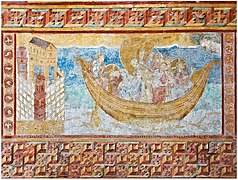 Čudesni ribolov, freska iz 10. st. u Crkvi sv. Jurja.