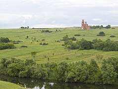 El río Don y la iglesia del siglo XVIII de Stréshnevo, en el rayón de Dankov