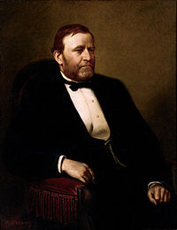 colored painting of President Ulysses S. Grant