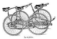 La Tripette, treseteres Rudge Quadracycle fra 1893